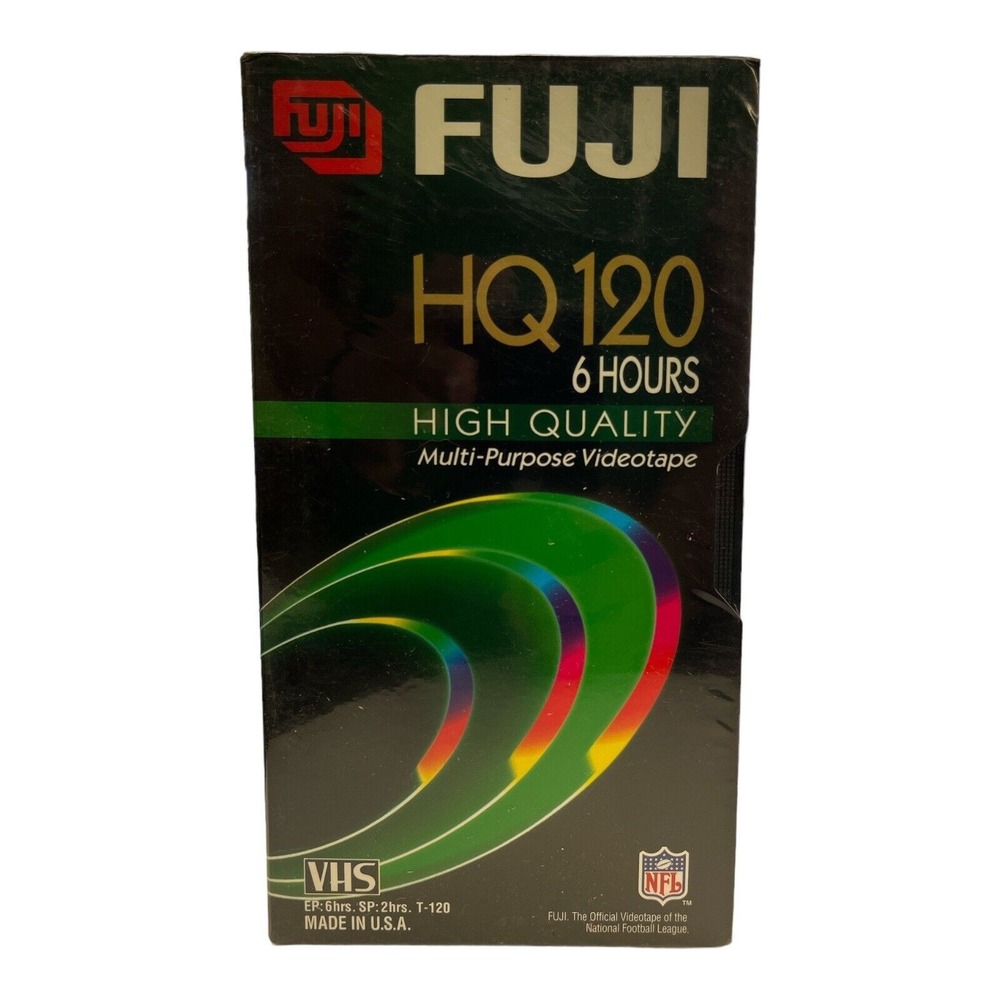 Fuji Fujifilm HQ 120 Blank VHS Multi-Purpose High Quality Videotape 6 Hours